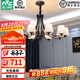 雷士（NVC）經(jīng)典美式復(fù)古吊燈客廳大燈餐廳燈臥室燈燈具燈飾全屋套餐 花蕊 10頭美式吊燈【另購(gòu)光源】