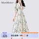 MeetMetro瑪依爾時(shí)尚印花連衣裙女2025夏季新款泡泡袖收腰公主裙 印花【現(xiàn)貨閃電發(fā)】 S
