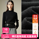晚白【專(zhuān)享】加絨保暖針織衫女高級感百搭半高領(lǐng)毛衣【不含腰帶】 黑色 M