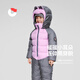 保姆鵝 兒童連體羽絨服寶寶卡通可愛(ài)套裝保暖防風(fēng)童裝冬裝 小豬粉 110cm