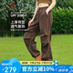駱駝（CAMEL）【傘兵褲】速干工裝褲女寬松闊腿褲戶(hù)外徒步登山長(zhǎng)褲降落傘褲9196