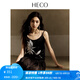 HECO【含羞】新中式2025夏季新款時尚玫瑰立體珠繡醋酸吊帶背心女 黑色 S