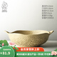 九土手工粗陶水果碗復(fù)古家用雙耳防燙碗擺盤餐具拉面碗米飯碗菜碗 麥穗雙耳碗