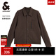 杰克·瓊斯（JACK&JONES）男裝春秋男士純色百搭質(zhì)感高街流行時尚休閑牛仔夾克外套男款 巧克力棕色 常規(guī) M 175