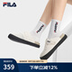 FILA 斐樂(lè)官方女鞋SMILA摩登拖鞋2025夏季新款元?dú)馔闲蓍e勃肯鞋 豆腐白-TF 37.5