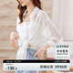 尚都比拉夏季氣質(zhì)通勤襯衫領(lǐng)輕薄感清涼遮陽(yáng)襯衫長(cháng)袖女 白色 L 