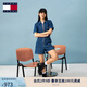 TOMMY JEANS25新款夏季女裝純棉美式潮流復(fù)古刺繡收腰牛仔連體短褲20371 牛仔藍(lán)1A5 M