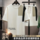 【兩件套】2025男士夏季百搭寬松圓領(lǐng)帥氣撞色休閑運(yùn)動兩件套 杏色套裝 XL 【120-140斤】