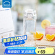 樂扣樂扣（LOCK&LOCK）人魚線塑料運(yùn)動(dòng)水杯夏天便攜水壺帶刻度提手男女水杯子520ML白色