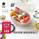 babycare嬰幼兒手搖鈴?fù)婢?-1歲新生兒趣味安撫牙膠玩具牙膠搖鈴艾格白