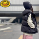 G.DUCKKIDS兒童羽絨棉馬甲2024秋冬新款童裝背心外穿男女童寶寶連帽加厚坎肩 黑色【羽絨棉】 150 建議身高140-150cm年齡9-10歲