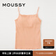 moussy 女裝新款U型領(lǐng)帶胸墊修身針織吊帶衫女010GSS80-0400 131淺橙色 均碼