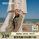 斯凱奇（Skechers）男鞋夏季商務(wù)休閑鞋季百搭時(shí)尚帆布鞋舒適復(fù)古一腳蹬66387 卡其色/KHK 41