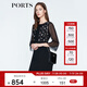 PORTS寶姿 新品 女裝優(yōu)雅喇叭袖收腰連衣裙LN8D187KWB008 黑色 S (4)