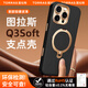 圖拉斯（TORRAS）Q3Soft支點殼【新款輕奢皮革|相機按鍵全包】適用蘋果16promax手機殼iphone16promax磁吸支架殼 黑