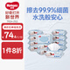 好奇（Huggies）純水嬰兒濕巾80抽12包手口屁屁擦去99.9%細菌去油污消毒家庭裝