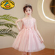G.duck小黃鴨女童連衣裙春夏新款洋氣花童蓬蓬裙節日演出禮服兒童公主裙 A982粉色裙子+珍珠發(fā)箍 110 【建議體重28-32斤穿】
