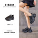星期六（St&Sat）品牌厚底老爹鞋女2025新款秋季松糕增高鞋子女款透氣運動休閑女鞋 黑色 37
