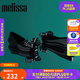 Melissa（梅麗莎）蝴蝶結(jié)圓頭平底時尚簡約休閑通勤女士單鞋子33633 黑色/銀色 36