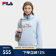 FILA 斐樂(lè)官方女子連帽衛(wèi)衣春新款時(shí)尚休閑簡(jiǎn)約字母針織上衣 天藍(lán)色-LB M 165/84A