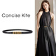 CONCISE KITE【禮盒裝】皮帶女士頭層牛皮西裝連衣褲裙帶牛仔輕奢腰帶 黑色/七夕情人節(jié)禮物送女友 105cm (帶寬1.4cm)