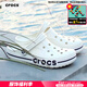 卡駱馳（crocs）洞洞鞋男鞋女鞋 25夏季新款運動鞋平底沙灘鞋透氣情侶涼鞋拖鞋子 貝雅卡駱班-純粹雅白-熱推款 41-42 (260mm)