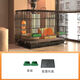 豚鼠專用籠子兔籠兔籠子家用大號折疊室內(nèi)養(yǎng)兔清糞荷蘭豬豚鼠籠子 35型號35*25*25（適合1小只） 托盤+食盒+網(wǎng)格腳墊+飲水器