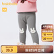 巴拉巴拉女童褲子兒童打底褲秋冬寶寶長(zhǎng)褲加絨保暖舒適萌 晨灰20104 90