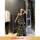 歌溫妮長(cháng)裙到腳踝超長(cháng)款吊帶大碼法式印花連衣裙女夏季梨形身材碎花裙胖 吊帶裙 M 【建議90~100斤】