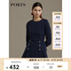 PORTS寶姿 新品女裝經(jīng)典雙排鉚釘裝飾連衣裙SA9D029NWQ037 上尉藍(lán) S (4)