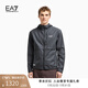 EMPORIO ARMANI/阿瑪尼官方旗艦EA7/新款男士復古運動風連帽跑步薄夾克夏季 P8004-深灰色 M  (推薦：135-150斤)