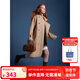 ELLE KIDS童裝 英倫風(fēng)大口袋刺繡長(zhǎng)款風(fēng)衣女大童春秋季立領(lǐng)氣質(zhì)外套 咖色（版型偏大，建議選小1碼） 160 (S)