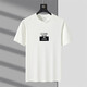 ARMANIBR阿瑪尼男士夏季t恤休閑圓領(lǐng)半袖百搭潮流寬松高檔正品高檔上衣 白色 L