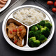 億嘉 304不銹鋼餐盤(pán)飯盒食堂餐盤(pán)學(xué)生餐盒打飯盤(pán)月子盤(pán)減脂盤(pán) 3格圓盤(pán)