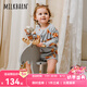 Milkbarn春季嬰兒衣服 3-18月新生兒包屁衣寶寶純棉長袖保暖打底童裝 灰藍(lán)牦牛 73cm (6-12m)