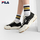 FILA 斐樂官方男鞋帆布鞋2025秋季漢堡鞋透氣休閑鞋運動鞋