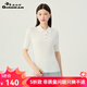 哥弟真的好（GIRDEAR）女裝豎坑條修身短袖Polo針織T恤衫女A301079 白 XL (5碼)