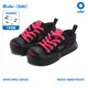 Oudersmiler開(kāi)口笑帆布鞋 增高厚底搖滾甜心黑粉圓頭板鞋大頭鞋 搖滾甜心 38