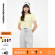 美特斯邦威t恤女夏季內(nèi)搭短款印花上衣學(xué)院風(fēng)短袖打底衫 嫩麥黃 L 165 88A