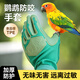京厽鸚鵡防咬手套防抓加厚靈活喂食訓(xùn)鳥防護磨砂防滑耐咬乳膠 女士成人款綠色