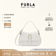 芙拉（FURLA）【七夕禮物】【明星同款】FLOW中號牛皮女士通勤手提包單肩斜挎包 棉花糖白