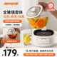 九陽(yáng)（Joyoung）凈萃養生壺全玻璃不含膠迷你恒溫壺嬰兒沖奶家用煮茶器 輕音燉煮 1L辦公室0金屬0膠水恒溫燒水壺 全玻璃不含膠 1L