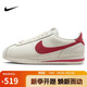 耐克NIKE女子休閑鞋板鞋阿甘鞋CORTEZ新年紅運動鞋FZ5167-133帆白38
