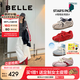 百麗（Belle）周雨彤同款跳跳糖25秋新網(wǎng)面透氣德訓(xùn)鞋休閑鞋B2432CM5預(yù)售 紅色【周雨彤同款跳跳糖】 35 (225mm)