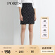 PORTS寶姿  新品商場同款女裝條紋高腰半身裙通勤顯瘦SN8S007HFD014 黑色 M (6)