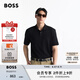 BOSS博斯【七夕節(jié)禮物】【100%棉】男士2025夏款徽標(biāo)印花棉質(zhì) Polo 衫 001-黑色 L