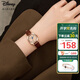 迪士尼（Disney）手表女學(xué)生簡約氣質(zhì)ins風(fēng)防水高中生方形腕表女士手表復(fù)古小棕表