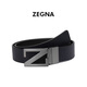 杰尼亞（Zegna）男士Z字板扣可裁剪雙面腰帶 RLHBOV B027UZ 黑色 110cm