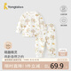 童泰（TONGTAI）寶寶秋衣套裝春秋季純棉嬰兒套頭衣服內(nèi)衣男女童秋褲黃色80cm