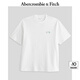 ABERCROMBIE & FITCH男裝女裝情侶裝25夏季小麋鹿美式寬松圓領短袖T恤KI124-5187 白色 L (180/108A)